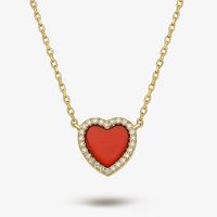 Elegant Vintage Style Heart Shape Sterling Silver Plating Inlay Malachite Gem Zircon 18k Gold Plated Women's Jewelry Set sku image 2
