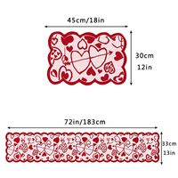 Valentine's Day Elegant Heart Shape Polyester Tablecloth main image 3