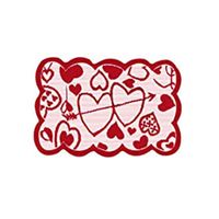 Valentine's Day Elegant Heart Shape Polyester Tablecloth sku image 1
