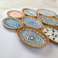 Retro Pastoral Multicolor Ceramics Storage Basket main image 5