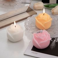 Simple Style Flower Paraffin Scented Candle main image 4