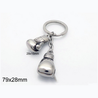 Simple Style Boxing Gloves Stainless Steel Bag Pendant Keychain sku image 1