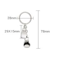 Simple Style Boxing Gloves Stainless Steel Bag Pendant Keychain main image 2