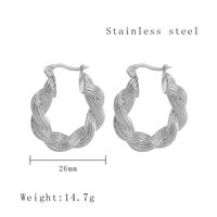 1 Pair Simple Style Commute Twist Plating 304 Stainless Steel 18K Gold Plated Earrings main image 2