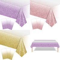 Sweet Simple Style Gradient Color Plastic Daily Party Tablecloth main image 1