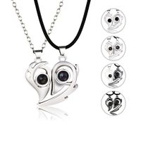 IG Style Heart Shape Alloy Magnet Valentine'S Day Couple Pendant Necklace main image 1