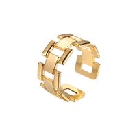 Ig Style Geometric Stainless Steel Plating Open Rings sku image 3