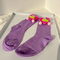 Women's Cute Funny Heart Shape Polyester Cotton Polyester Crew Socks A Pair main image 3