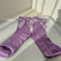 Women's Sweet Bow Knot Polyester Cotton Polyester Crew Socks A Pair main image 3