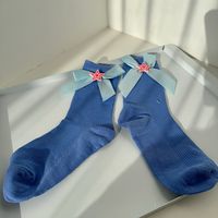 Women's Sweet Bow Knot Polyester Cotton Polyester Crew Socks A Pair sku image 5