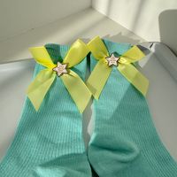 Women's Sweet Bow Knot Polyester Cotton Polyester Crew Socks A Pair sku image 4