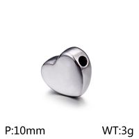 1 Piece Stainless Steel 18K Gold Plated Heart Shape sku image 1
