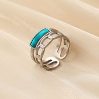 Ig Style Geometric Stainless Steel Plating Open Rings main image 9