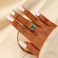 Ig Style Geometric Stainless Steel Plating Open Rings main image 1