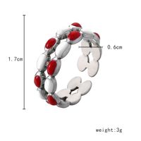 Ig-stil Geometrisch Rostfreier Stahl Überzug Offener Ring main image 6