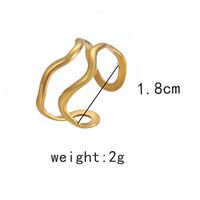 Ig Style Geometric Stainless Steel Plating Open Rings main image 5