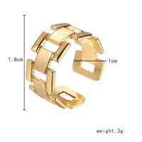 Ig-stil Geometrisch Rostfreier Stahl Überzug Offener Ring main image 3