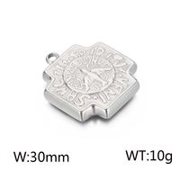 Hip-hop Animal Letter Stainless Steel Jewelry Accessories sku image 1