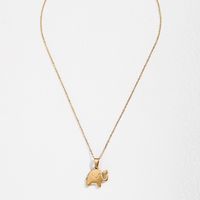 Sweet Simple Style Elephant Stainless Steel 18k Gold Plated Pendant Necklace main image 1