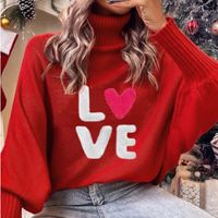 Women's Sweater Long Sleeve Sweaters & Cardigans Simple Style Letter sku image 21