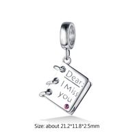 1 Piece Ig Style Book Sterling Silver Plating Valentine's Day Jewelry Accessories main image 2