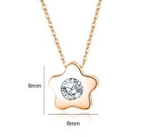 Simple Style Flower Sterling Silver Plating Inlay Zircon Pendant Necklace main image 2