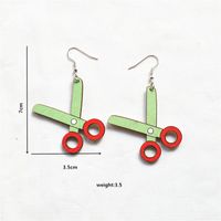 1 Pair Cartoon Style Book Wood Metal Drop Earrings main image 3