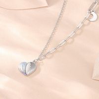 Elegant Heart Shape Sterling Silver Pendant Necklace main image 4