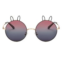 Cute Bunny Ears Ac Round Frame Full Frame Kids Sunglasses sku image 6