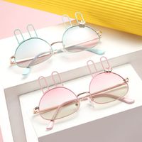 Cartoon Style Cute Simple Style Bunny Ears Tac Special-shaped Mirror Full Frame Kids Sunglasses main image 1