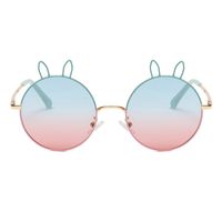 Cute Bunny Ears Ac Round Frame Full Frame Kids Sunglasses sku image 3