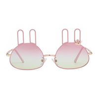 Cartoon Style Cute Simple Style Bunny Ears Tac Special-shaped Mirror Full Frame Kids Sunglasses main image 4