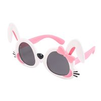 Cartoon Style Cute Sweet Rabbit Panda Pc Special-shaped Mirror Full Frame Kids Sunglasses sku image 3