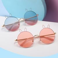 Cute Bunny Ears Ac Round Frame Full Frame Kids Sunglasses main image 6