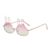 Cartoon Style Cute Simple Style Bunny Ears Tac Special-shaped Mirror Full Frame Kids Sunglasses main image 3