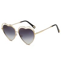 Simple Style Heart Shape Ac Special-shaped Mirror Full Frame Women's Sunglasses main image 2