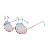 Cartoon Style Cute Simple Style Bunny Ears Tac Special-shaped Mirror Full Frame Kids Sunglasses main image 2