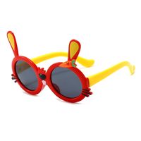 Cartoon Style Rabbit Carrot Tac Round Frame Full Frame Kids Sunglasses main image 4