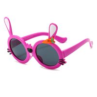 Cartoon Style Rabbit Carrot Tac Round Frame Full Frame Kids Sunglasses main image 3