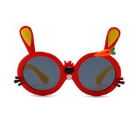 Cartoon Style Rabbit Carrot Tac Round Frame Full Frame Kids Sunglasses sku image 1