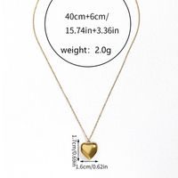 Estilo Simple Forma De Corazón Acero Inoxidable Tridimensional Chapado En Oro De 18 Quilates. Collar Colgante main image 2