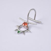 Casual Simple Style Geometric Stainless Steel Zircon Lip Stud In Bulk sku image 5