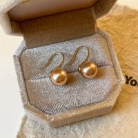 1 Pair Sweet Geometric Round Plating Imitation Pearl Drop Earrings sku image 40