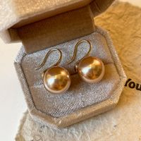 1 Pair Sweet Geometric Round Plating Imitation Pearl Drop Earrings sku image 47
