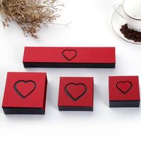 Classic Style Heart Shape Cardboard Jewelry Boxes sku image 1