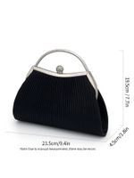 Women's All Seasons Pu Leather Stripe Elegant Square Lock Clasp Evening Bag sku image 3