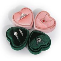 Simple Style Classic Style Heart Shape Flannel Valentine'S Day Jewelry Boxes main image 3