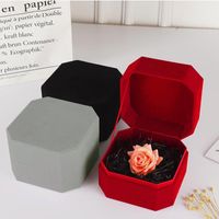 Classic Style Solid Color Velvet Cloth Jewelry Boxes main image 6