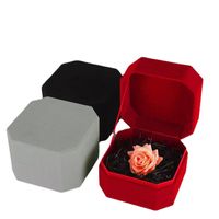 Classic Style Solid Color Velvet Cloth Jewelry Boxes main image 5