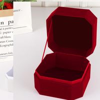 Classic Style Solid Color Velvet Cloth Jewelry Boxes sku image 8